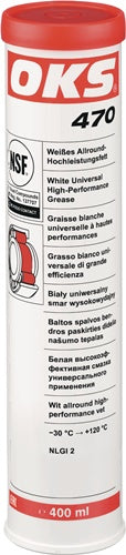 weißes Allround-Hochleistungsfett OKS 470 weiß NSF H2 400 ml Kartusche OKS