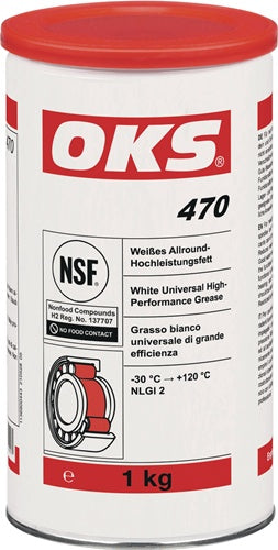 weißes Allround-Hochleistungsfett OKS 470 weiß NSF H2 1 kg Dose OKS