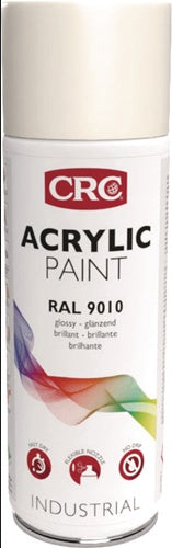 Farbschutzlackspray ACRYLIC PAINT reinweiß glänzend RAL 9010 400 ml Spraydose CRC