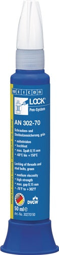 Schrauben-/Stehbolzensicherung weißONLOCK® AN 302-70 50 ml hochfest mittelviskos grün DVGW Pen weißON