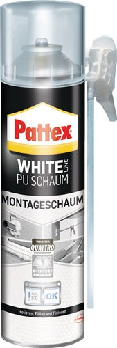 1K-Montageschaum White Line PUW50 500 ml B2 weiß mit Einweghandschuhen Dose PATTEX