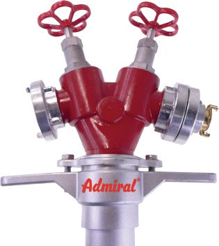 Hydrantenstandrohr STORZ Aluminium DN 80 1xC-Abg/1xAbgSchnellkupplung/2 Ventile ADMIRAL