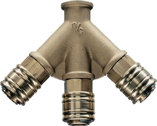Verteiler Gewinde G 3/8 ?/1539 mm DN 72 Innengewinde 3 Kupplungen EWO
