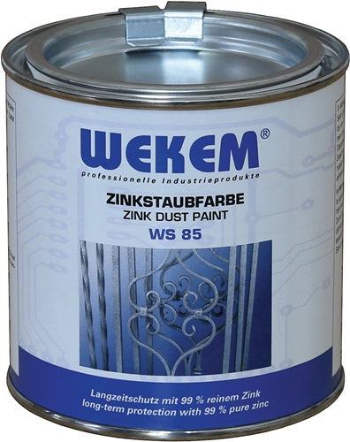 Zinkstaubfarbe WS85 dunkelgrau metallisch matt 375 ml Dose WEKEM