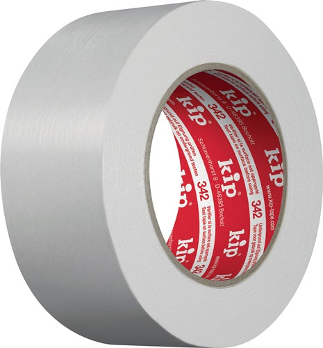 Gewebeteppichband 342 Länge 25 m Breite 50 mm weiß Rolle KIP