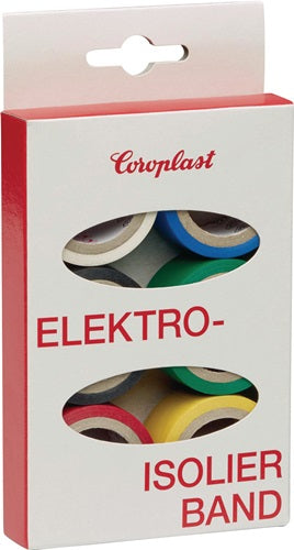 Elektroisolierband-Set 302 6-teilig Länge je 33 m Breite 19 mm Ktr COROPLAST