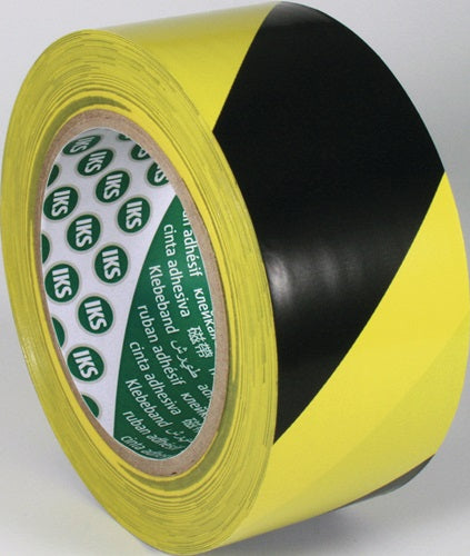 Bodenmarkierungsband F33 PVC schwarz/gelb Länge 33 m Breite 50 mm Rolle IKS
