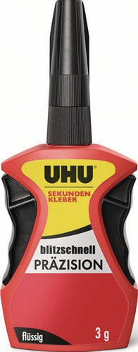 Sekundenkleber blitzschnell PRÄZISION flüssig 3 g farblos Flasche UHU
