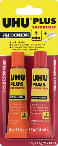 2K-Epoxidharzklebstoff PLUS SOFORTFEST 35 g farblos Tube UHU