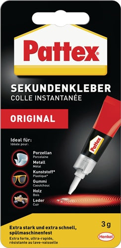 Sekundenkleber Classic 3 g farblos Tube PATTEX