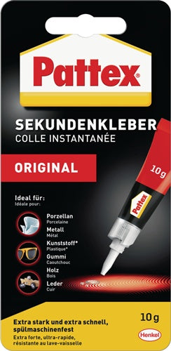 Sekundenkleber Classic 10 g farblos Tube PATTEX