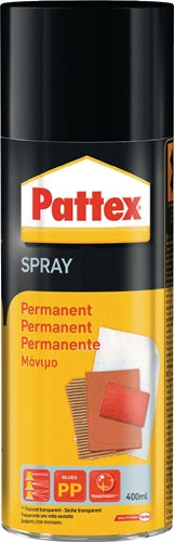 Sprühkleber Power Spray permanent transparent/leicht beige 400 ml Spraydose PATTEX