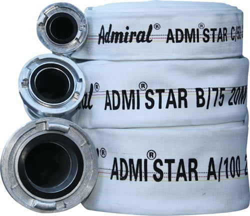 Bau-/Industrieschlauch Admi®Star 602 Innen-Ø 75 mm Länge 20 m Storz B weiß ROLLE ADMIRAL