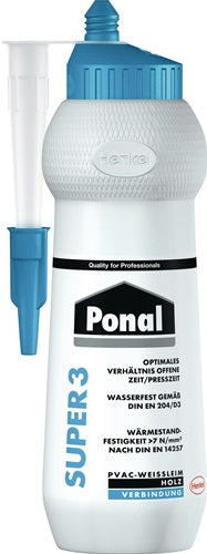 Holzleim Wasserfest / Super 3 420 g EN 204: D3 Flasche PONAL
