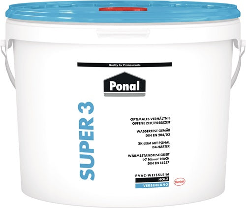Holzleim Wasserfest / Super 3 10 kg EN 204: D3 Eimer PONAL