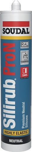 Silikondichtstoff Silirub Pro N schwarz 300 ml Kartusche SOUDAL