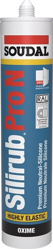 Silikondichtstoff Silirub Pro N weiß 300 ml Kartusche SOUDAL