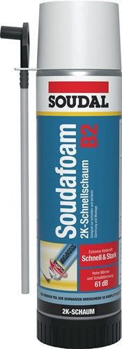 2K-Türzargenschaum SOUDAFOAM 400 ml B2 grün mit Einweghandschuhen Dose SOUDAL
