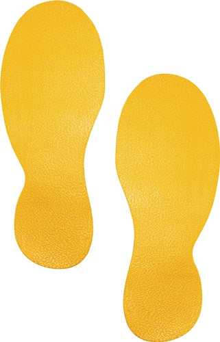 Stellplatzmarkierung Form Fußabdruck selbstklebend signalgelb 5 Paar Pack DURABLE