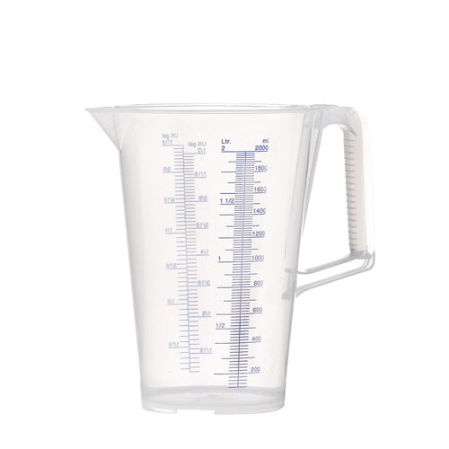 Messbecher 2 l blau bedruckte Skala Polypropylen PRESSOL