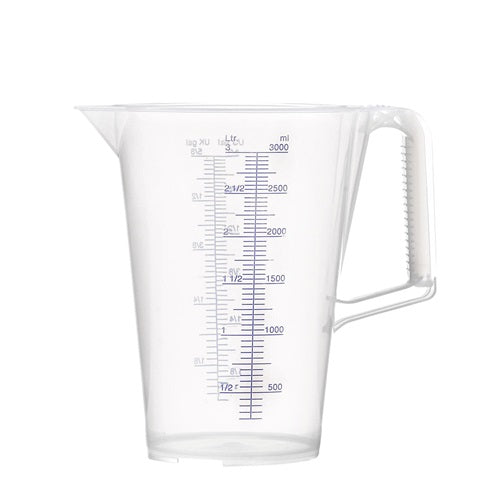 Messbecher 3 l blau bedruckte Skala Polypropylen PRESSOL