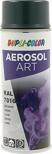 Buntlackspray AEROSOL Art anthrazitgrau glänzend RAL 7016 400 ml Spraydose DUPLI-COLOR