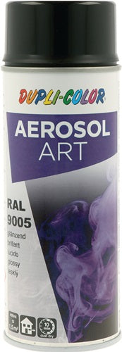 Buntlackspray AEROSOL Art tiefschwarz glänzend RAL 9005 400 ml Spraydose DUPLI-COLOR