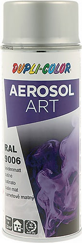 Buntlackspray AEROSOL Art weißaluminium seidenmatt RAL 9006 400 ml Spraydose DUPLI-COLOR