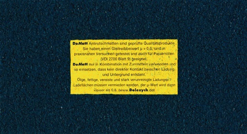 Antirutschmatte L500 cm B25 cm D8 mm aus grünulat 1 Rolle DOLEZYCH