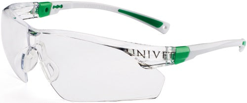 Schutzbrille 506 UP EN 166 EN 170 Bügel weiß grün Scheibe klar Polycarbonat UNIVET