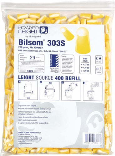 Gehörschutzstöpsel Bilsom 303S EN 352-2 SNR 32 dB Nachfüllpack 200 Paar / Pack Gr S HONEYWELL HOWARD LEIGHT
