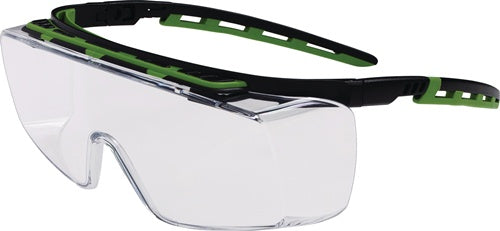 Schutzbrille Kubik EN 166 EN 170 Bügel schwarz/grün Scheibe klar Polycarbonat PRO FIT