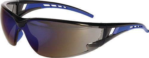 Schutzbrille Racer 20 EN 166 EN 172 Bügel schwarz/blau Scheibe verspiegelt Polycarbonat PRO FIT