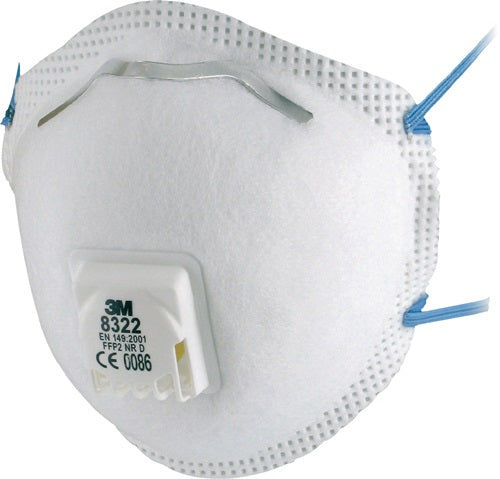 Atemschutzmaske 8322 FFP2 / V NR D mit Ausatemventil 3M - VPE: 10