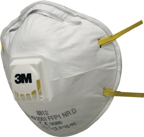 Atemschutzmaske 8812 FFP1 NR D mit Ausatemventil 3M - VPE: 10