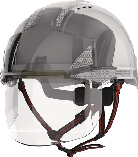 Industriekletterhelm EVO® VISTAshield® Dualswitch™ weiß/rauch ABS EN 397 EN 50365 EN 12492 JSP