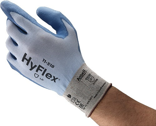 Schnittschutzhandschuhe HyFlex® 11-518 Größe 10 blau EN 388 PSA-Kategorie II 12 Paar ANSELL - VPE: 12
