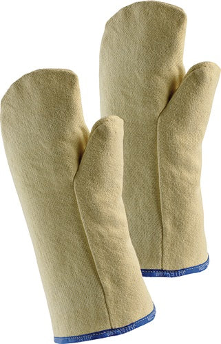Hitzeschutzhandschuhe Fauster 10 gelb Aramidgewebe mit dopp Baumwollschlinge EN 388 EN 407 PSA-Kategorie III JUTEC