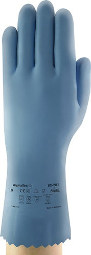 Chemikalienhandschuhe AlphaTec® 62-201 Größe 10 blau EN 388 EN 374 EN 407 PSA-Kategorie III ANSELL - VPE: 12
