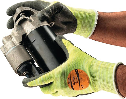 Handschuhe HyFlex® 11-423 Größe 10 grau/hellgelb EN 388 EN 407 PSA-Kategorie III ANSELL - VPE: 12