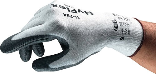 Schnittschutzhandschuhe HyFlex® 11-724 Größe 10 weiß/grau EN 388 PSA-Kategorie II 12 Paar ANSELL - VPE: 12