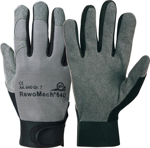 Kunstlederhandschuhe RewoMech 640 Größe 10 schwarz/grau EN 388 PSA-Kategorie II HONEYWELL - VPE: 10