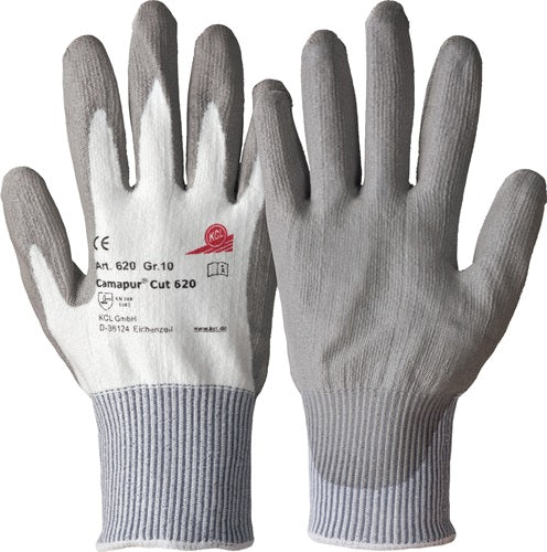 Schnittschutzhandschuhe Camapur Cut 620 Größe 9 weiß/grau EN 388 PSA-Kategorie II 10 Paar HONEYWELL - VPE: 10
