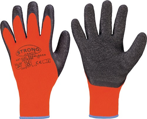 Kälteschutzhandschuhe Rasmussen Größe 10 orange/schwarz EN 388 EN 511 PSA-Kategorie II STRONGHAND - VPE: 12