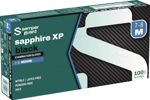 Einweghandschuhe Semperguard Nitril Style Größe XL schwarz Nitril EN 374 EN 455 PSA-Kategorie III 90 Stück / Box SEMPERMED