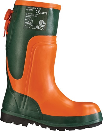 Forstsicherheitsstiefel Ulme Gr41 oliv/orange Naturkautschuk