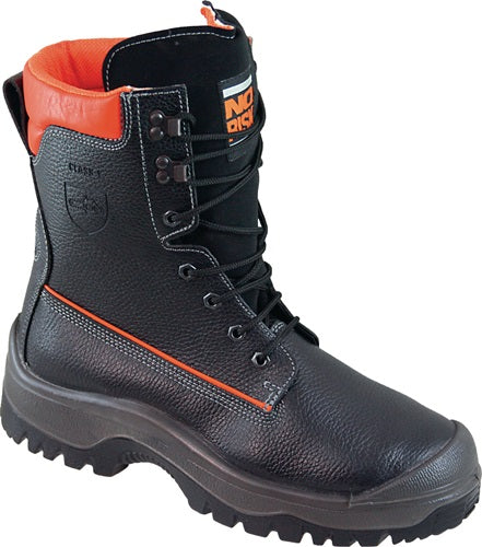 Forstsicherheitsstiefel NoRisk Gr46 schwarz/orange Leder S3 SRC EN20345/EN17249