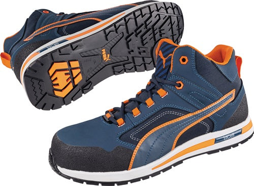 Sicherheitsstiefel Crosstwist MID Gr42 blau/orange S3S FO HRO SR 20345:2022