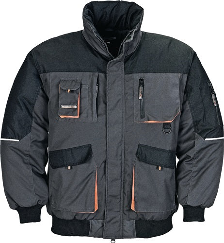 Pilotenjacke GrL dunkelgrau/schwarz/orange TERRATREND