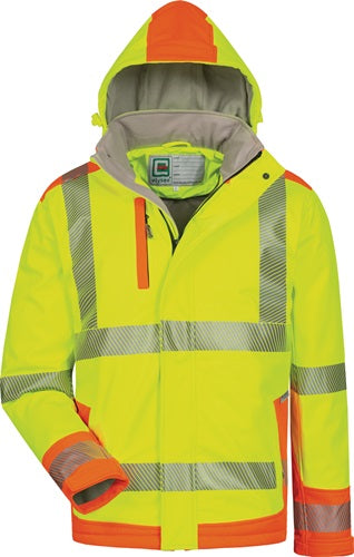 Warnschutzsoftshelljacke Rickmer GrL gelb/orange ELYSEE
